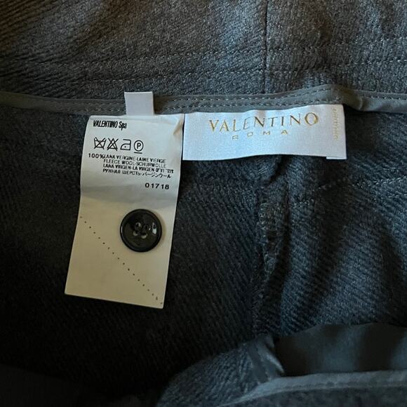 Valentino Roma Wool and Lace gray pants 10 - Picture 3 of 7